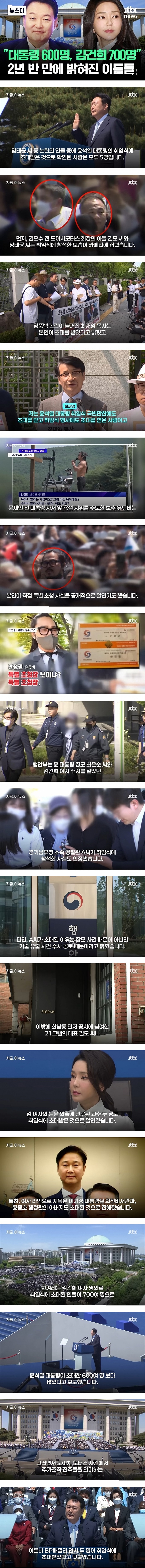'김건희 초대 리스트', 대통령보다 많았다
