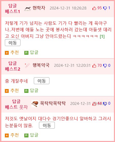 육아에서 해방된 어머니의 텐션