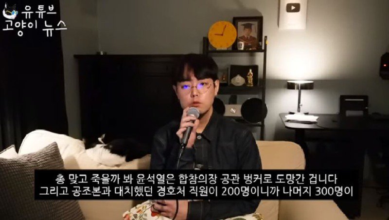 [고양이 뉴스] 윤석열은 합참의장 벙커로 도망간다.