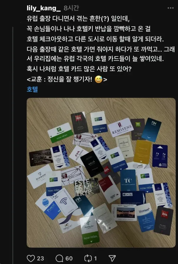 진지하게 정신병의심되는 호텔키 빌런50
